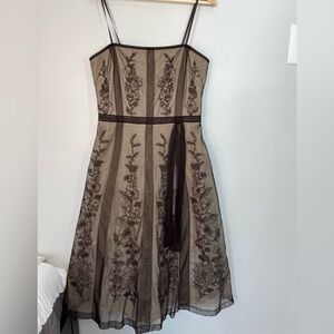 Vintage Y2K BCBG Max Azria Gothic Romance Fairycore Lace Sheer Dress Women’s 12